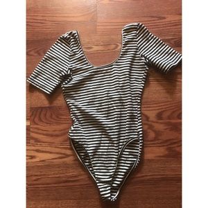 American Apparel Short Sleeve Scoop Back Bodysuit